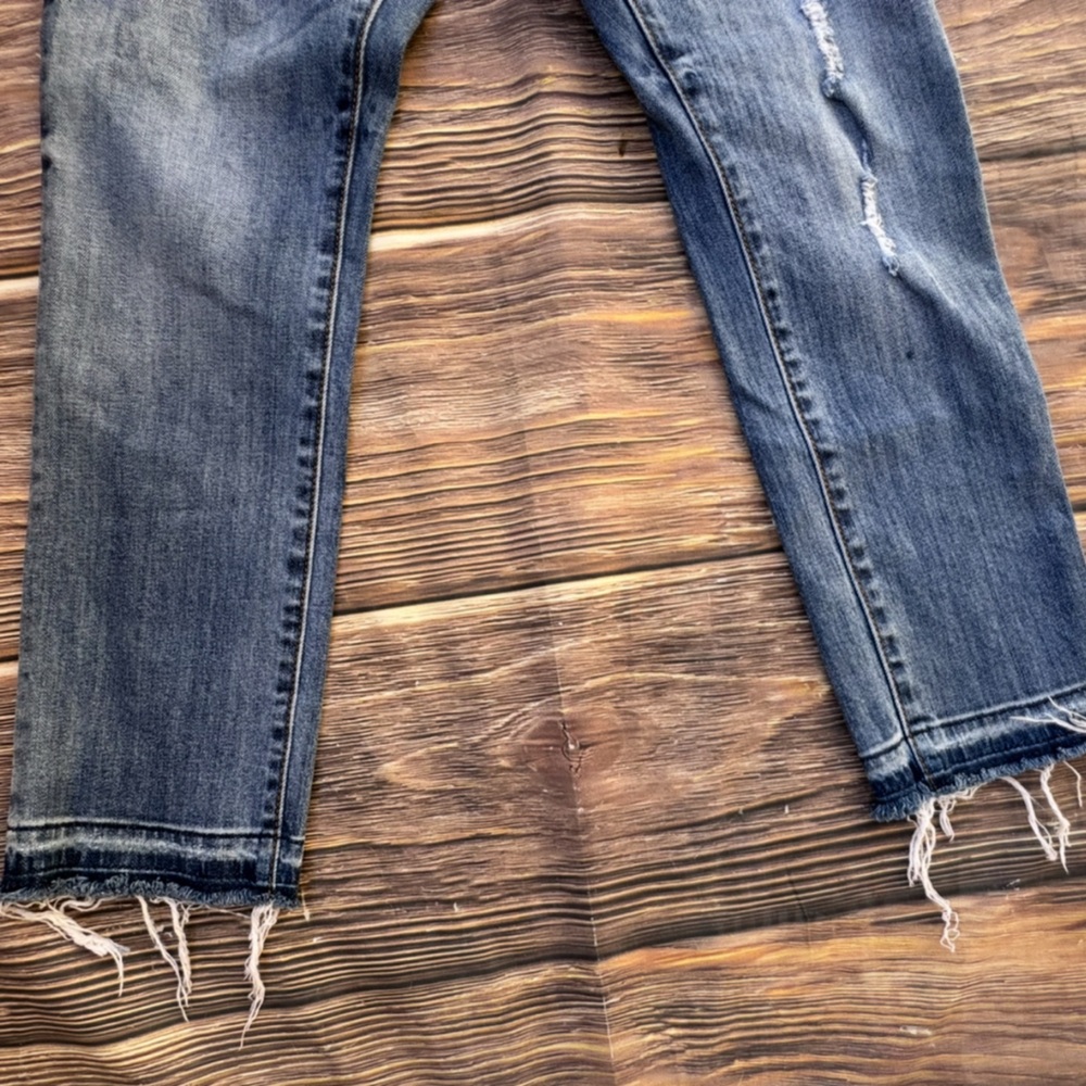 Kut From The Kloth Reese Ankle Straight Leg Jeans Women’s Sz 4 Blue Distressed - Picture 7 of 10